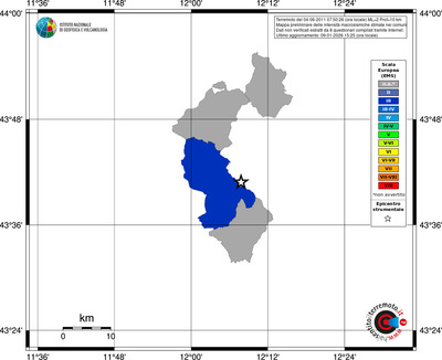 Mappa EMS - territori comuni