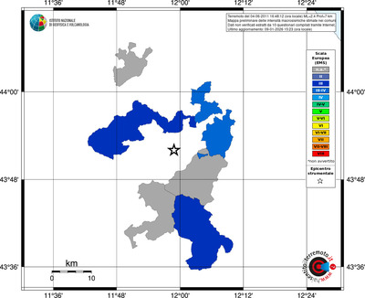 Mappa EMS - territori comuni