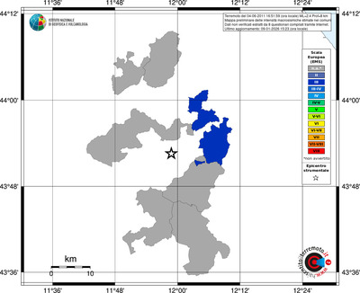 Mappa EMS - territori comuni