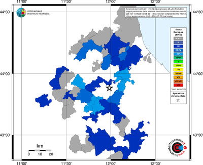 Mappa EMS - territori comuni