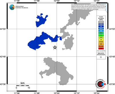 Mappa EMS - territori comuni