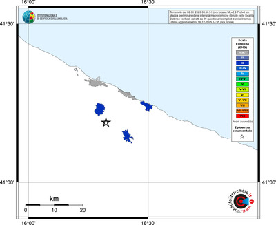 Mappa EMS - territori località
