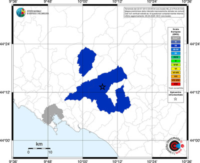 Mappa EMS - territori comunali