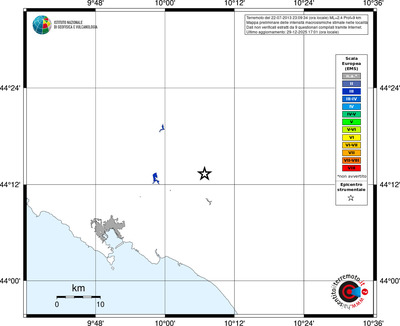 Mappa EMS - territori località