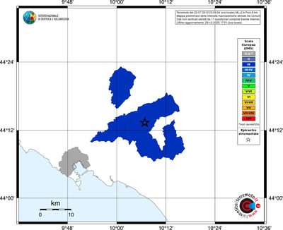 Mappa EMS - territori comuni