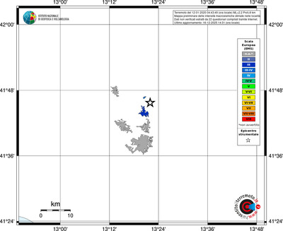 Mappa EMS - territori località