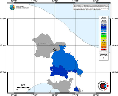 Mappa EMS - territori comuni