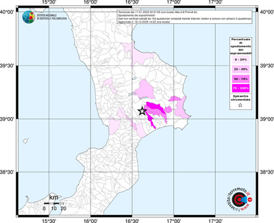 Mappa territorio comunale con almeno 3 questionari