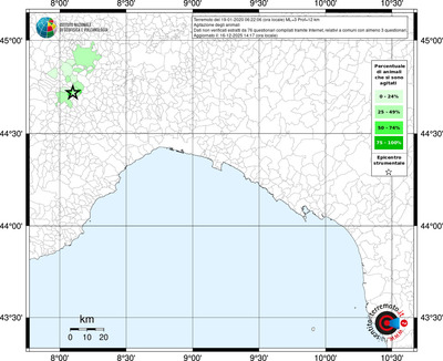 Mappa territorio comunale con almeno 3 questionari