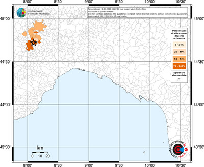 Mappa territorio comunale con almeno 3 questionari