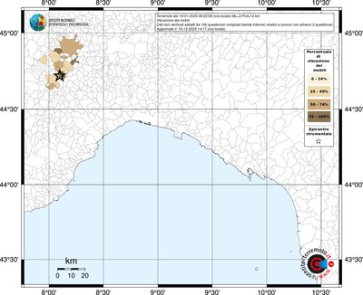 Mappa territorio comunale con almeno 3 questionari