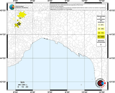 Mappa territorio comunale con almeno 3 questionari