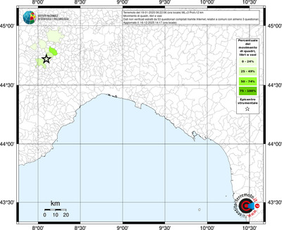 Mappa territorio comunale con almeno 3 questionari