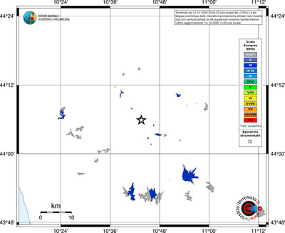 Mappa EMS - territori località