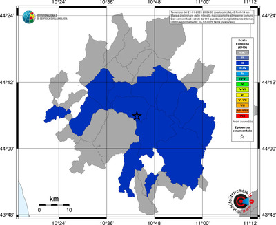 Mappa EMS - territori comuni