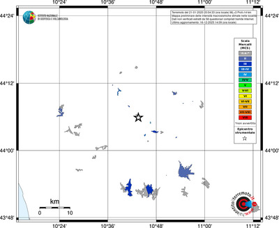 Mappa MCS - territori località