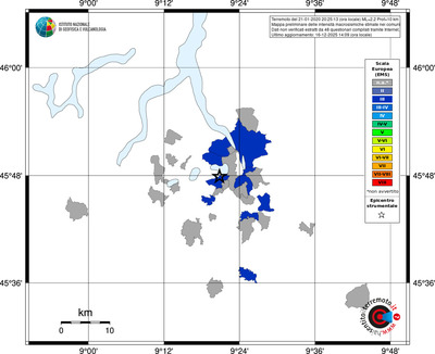Mappa EMS - territori comuni