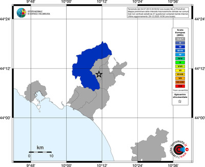 Mappa EMS - territori comuni