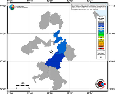 Mappa EMS - territori comuni