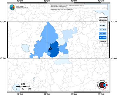 Mappa territorio comunale con almeno 3 questionari