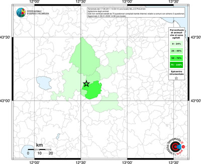Mappa territorio comunale con almeno 3 questionari