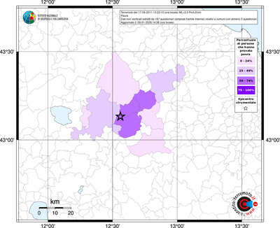 Mappa territorio comunale con almeno 3 questionari