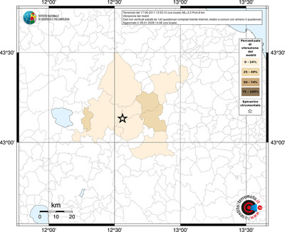 Mappa territorio comunale con almeno 3 questionari
