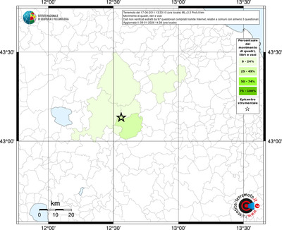 Mappa territorio comunale con almeno 3 questionari