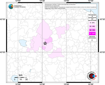 Mappa territorio comunale con almeno 3 questionari