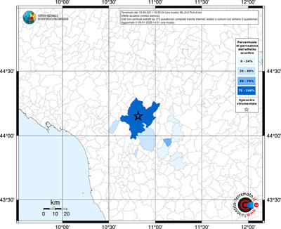 Mappa territorio comunale con almeno 3 questionari