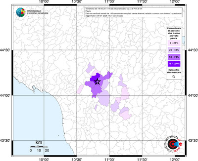 Mappa territorio comunale con almeno 3 questionari
