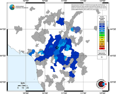 Mappa EMS - territori comuni