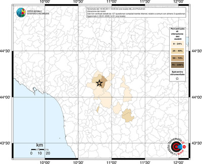 Mappa territorio comunale con almeno 3 questionari