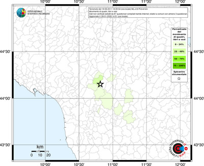Mappa territorio comunale con almeno 3 questionari