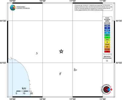Mappa EMS - territori località