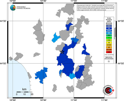 Mappa EMS - territori comuni