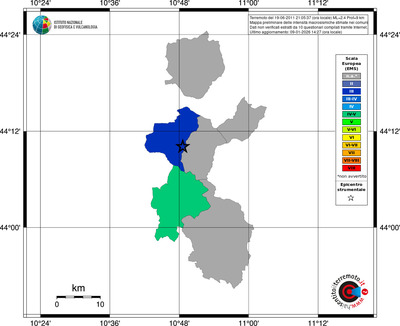 Mappa EMS - territori comuni
