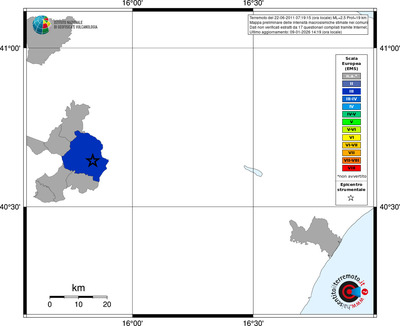 Mappa EMS - territori comuni