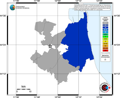 Mappa EMS - territori comuni