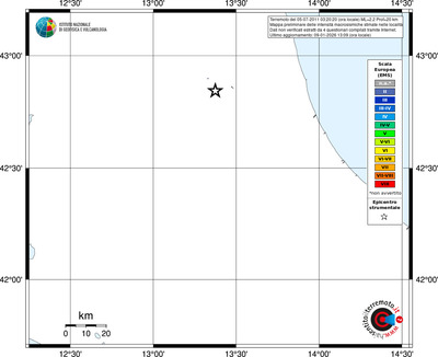 Mappa EMS - territori località