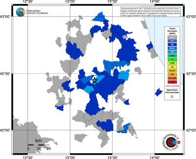Mappa EMS - territori comuni