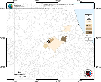 Mappa territorio comunale con almeno 3 questionari