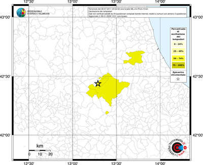 Mappa territorio comunale con almeno 3 questionari
