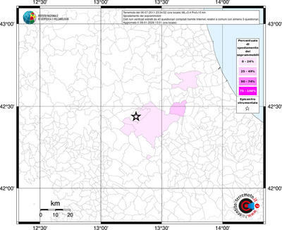 Mappa territorio comunale con almeno 3 questionari