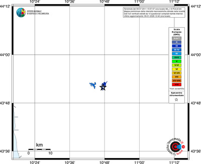 Mappa EMS - territori località