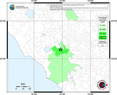 Mappa territorio comunale con almeno 3 questionari