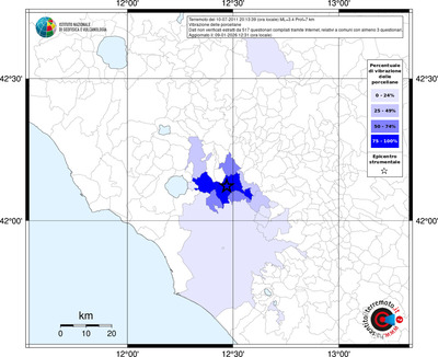 Mappa territorio comunale con almeno 3 questionari