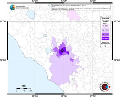 Mappa territorio comunale con almeno 3 questionari