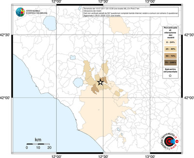 Mappa territorio comunale con almeno 3 questionari