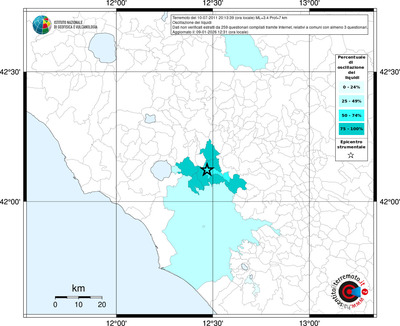 Mappa territorio comunale con almeno 3 questionari